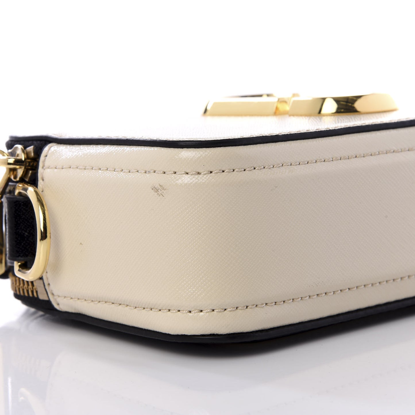 Saffiano Small Snapshot Camera Bag Cloud White Multicolor