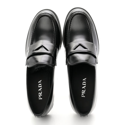 Prada Spazzolato Loafers 40.5 Black 2 of 11
