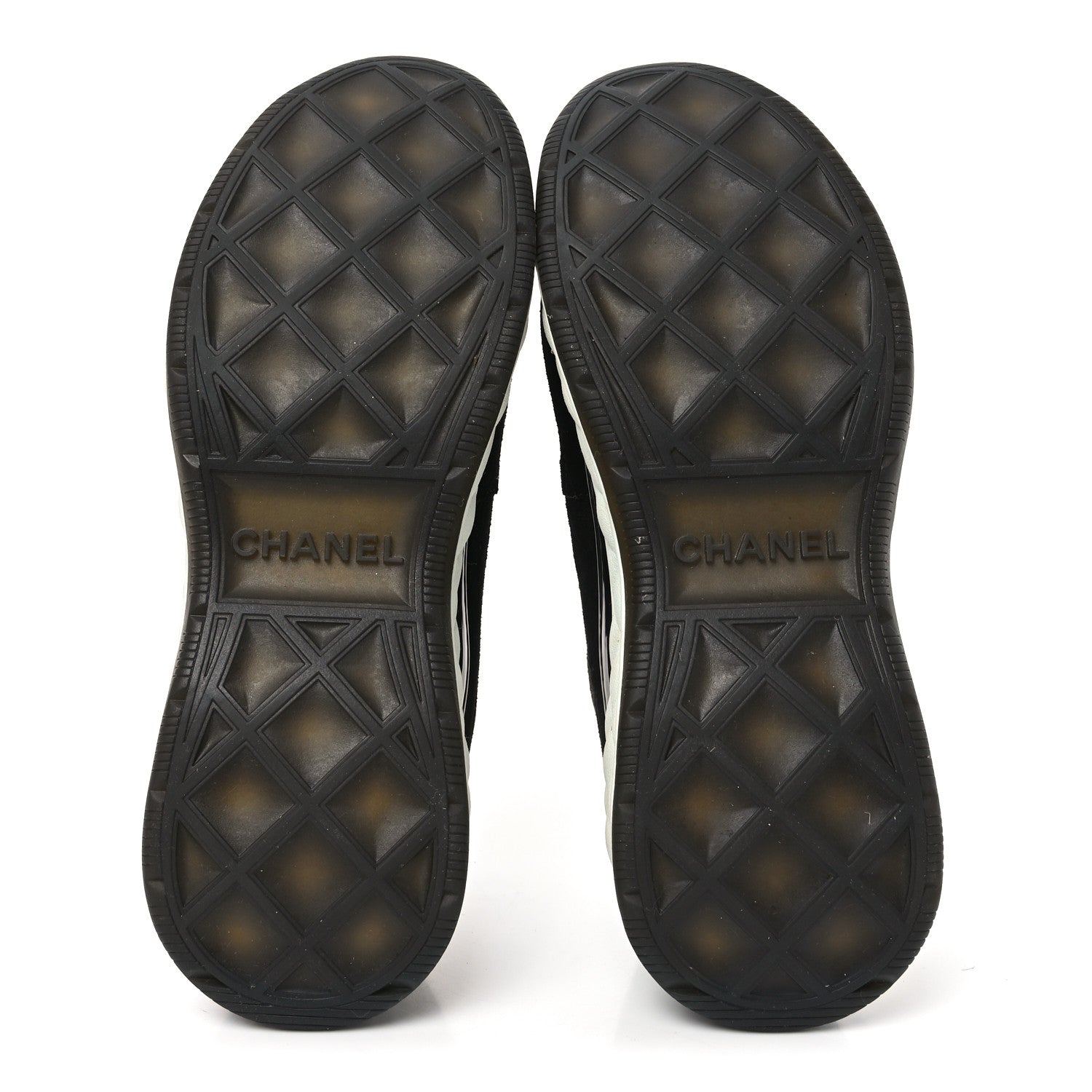 Chanel Fabric Suede CC Sneakers 39.5 Black Brown 6 of 8