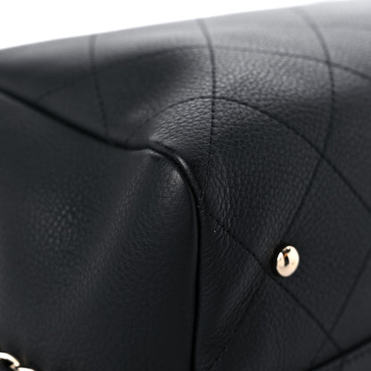 Chanel Bullskin Stitched Large Shopping Bag Black 8 of 13
