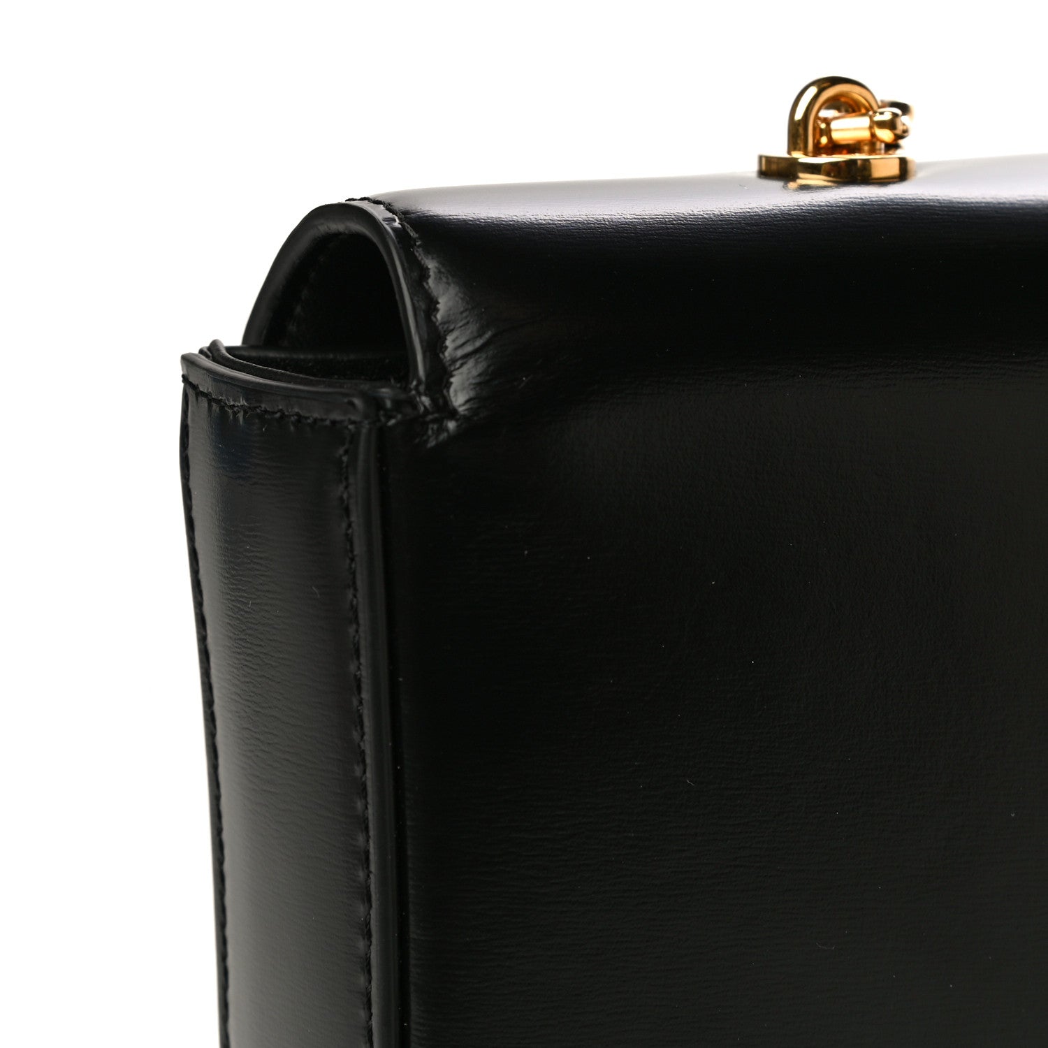 Celine Shiny Calfskin Triomphe Chain Bag Black 13 of 16