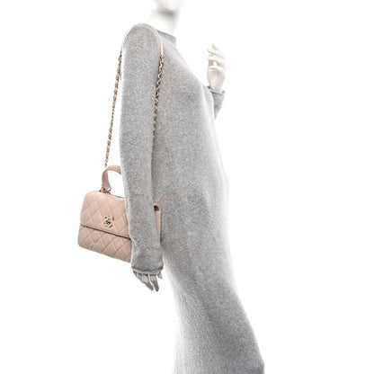 Chanel Lambskin Quilted Small Trendy CC Flap Dual Handle Bag Light Pink 2 of 12