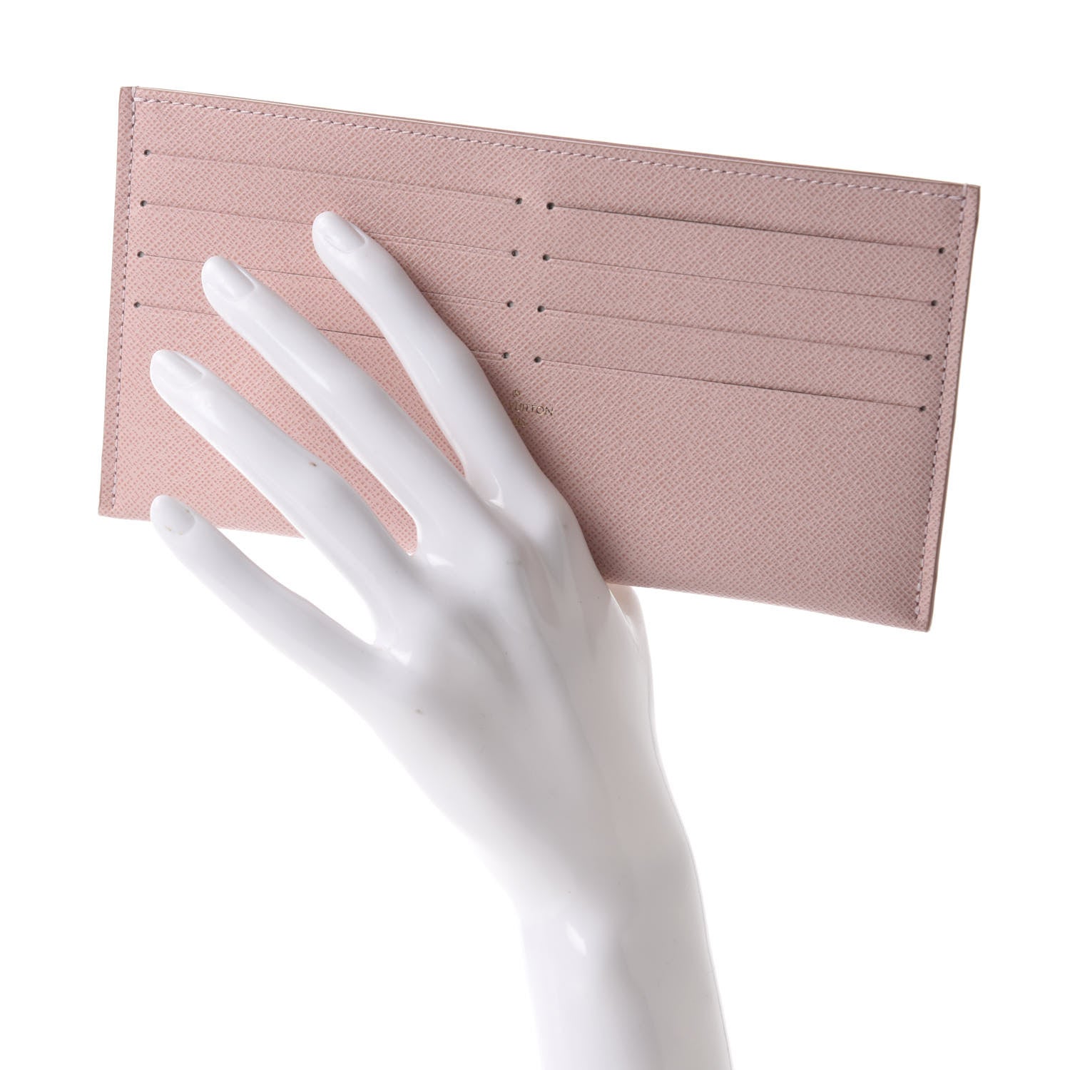 Louis Vuitton Calfskin Felicie Card Holder Insert Rose Ballerine 2 of 6