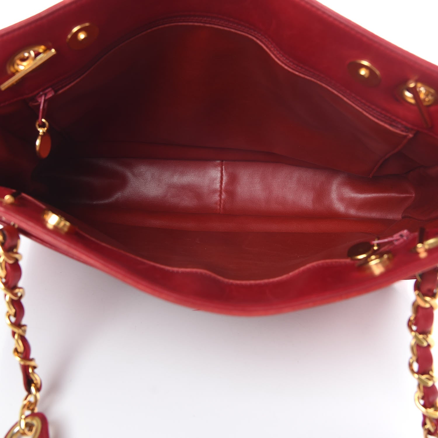 Chanel Lambskin CC Shoulder Bag Red 5 of 20