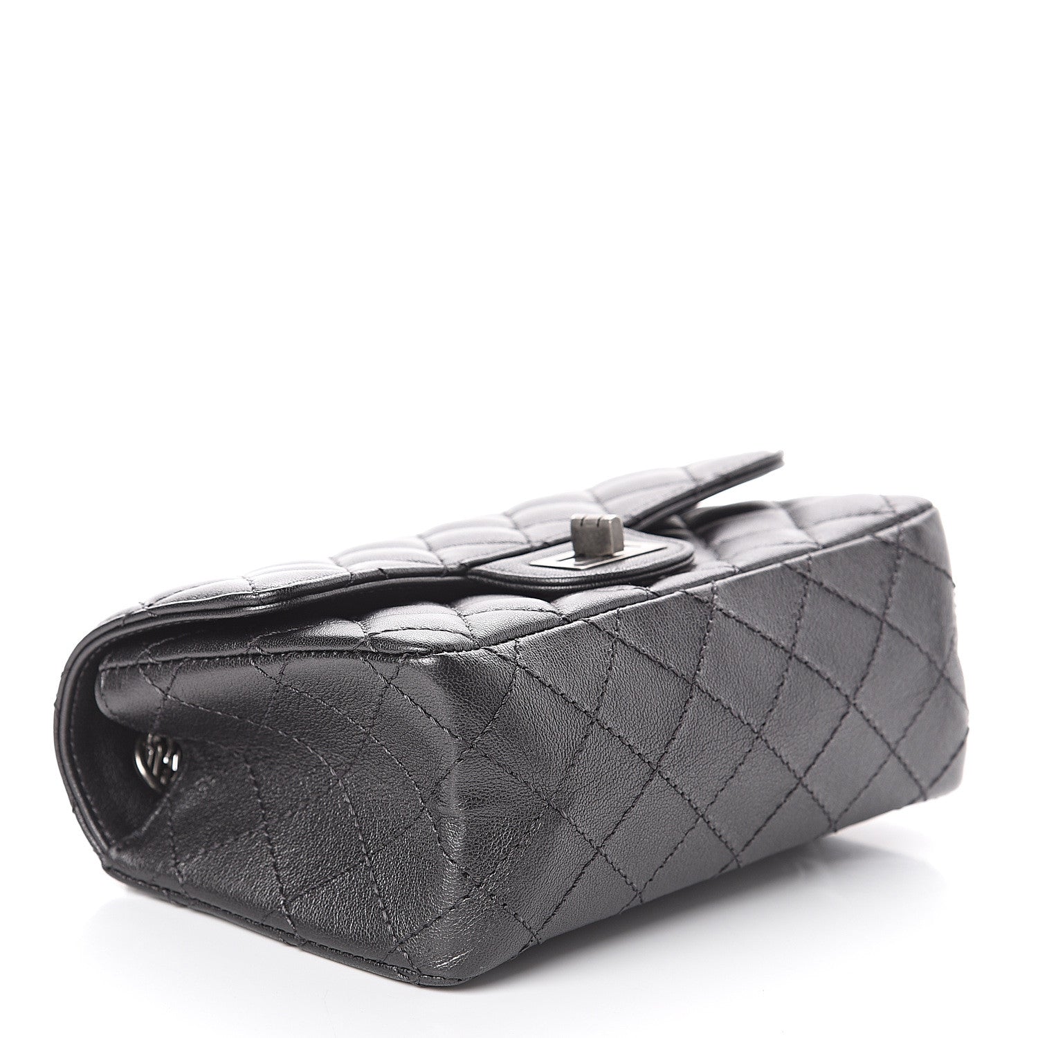Chanel Sheepskin Quilted 2.55 Reissue Mini Flap Dark Grey 3 of 8
