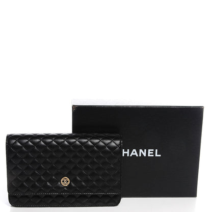 Chanel Lambskin Micro Quilted Wallet On Chain WOC Black 5 of 9