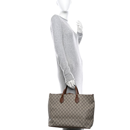 Gucci Soft GG Supreme Monogram Medium Crossbody Tote Beige Cuir 2 of 10