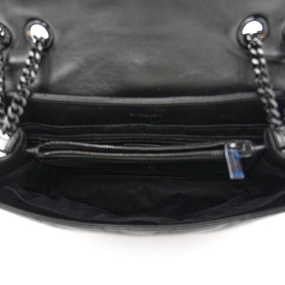 Saint Laurent Calfskin Y Quilted Monogram Medium Loulou Chain Satchel Black 5 of 11