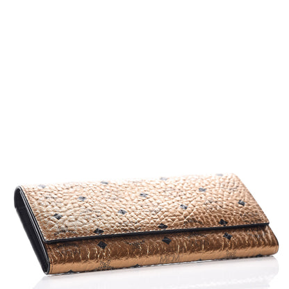 MCM Metallic Visetos Continental Flap Wallet Gold 4 of 9
