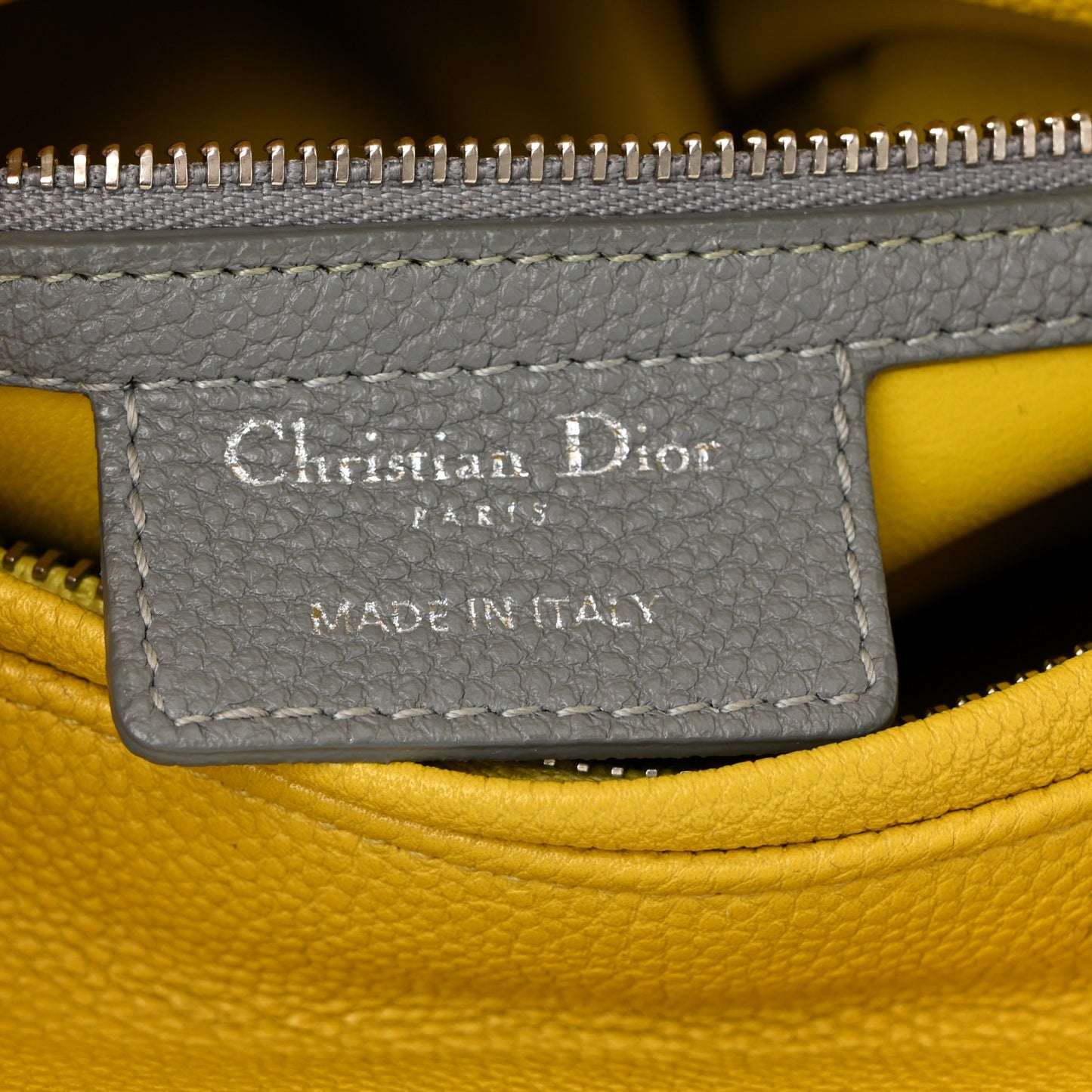 Grained Calfskin Cannage Medium Tri-Color Lady Dior Light Blue Grey Yellow