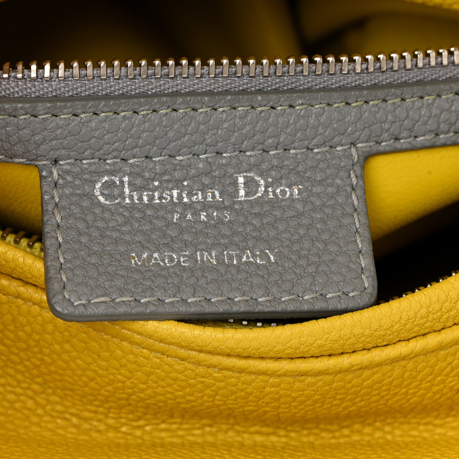 Christian Dior Grained Calfskin Cannage Medium Tri-Color Lady Dior Light Blue Grey Yellow 6 of 10