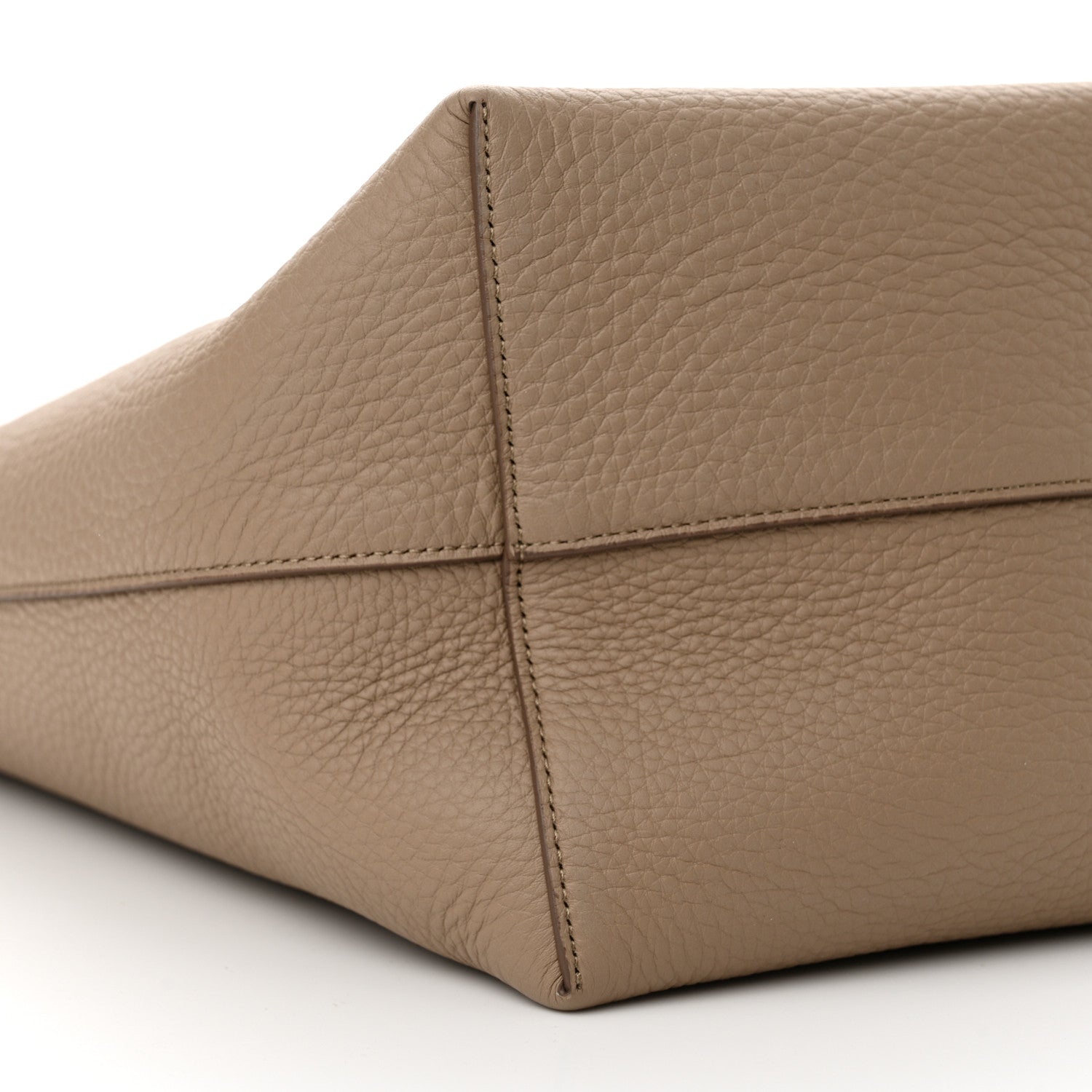 The Row Grained Calfskin Medium N/S Park Tote Dark Taupe 9 of 10