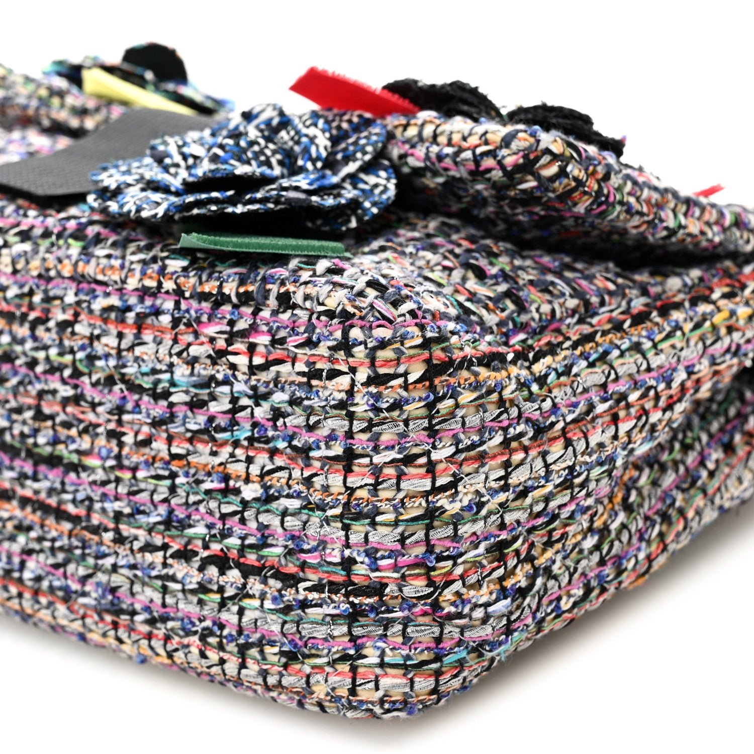 Chanel Tweed Camellia Flap Bag Multicolor 10 of 10