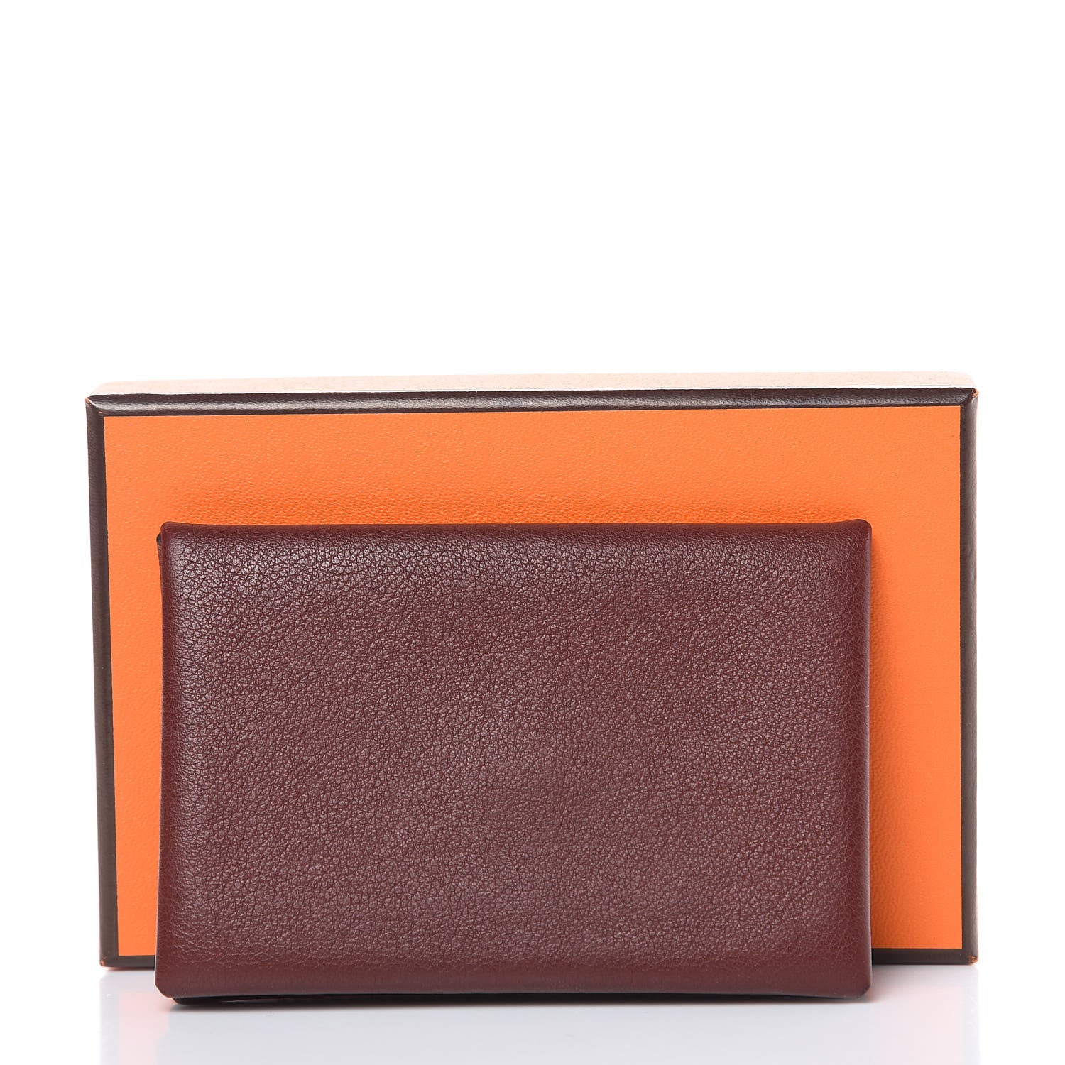 Hermes Swift Calvi Card Case Rouge H Havane 8 of 8
