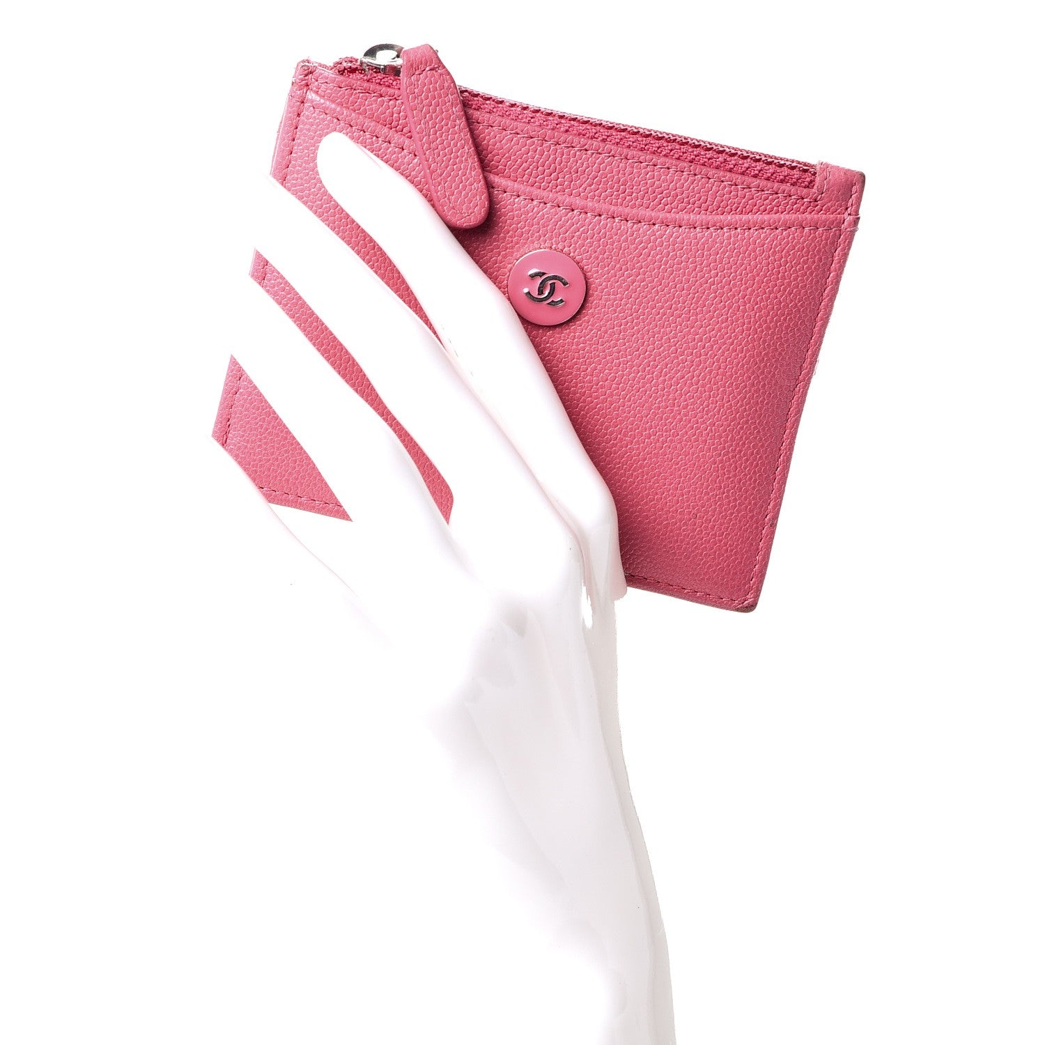 Chanel Caviar Card Holder Pink 2 of 10