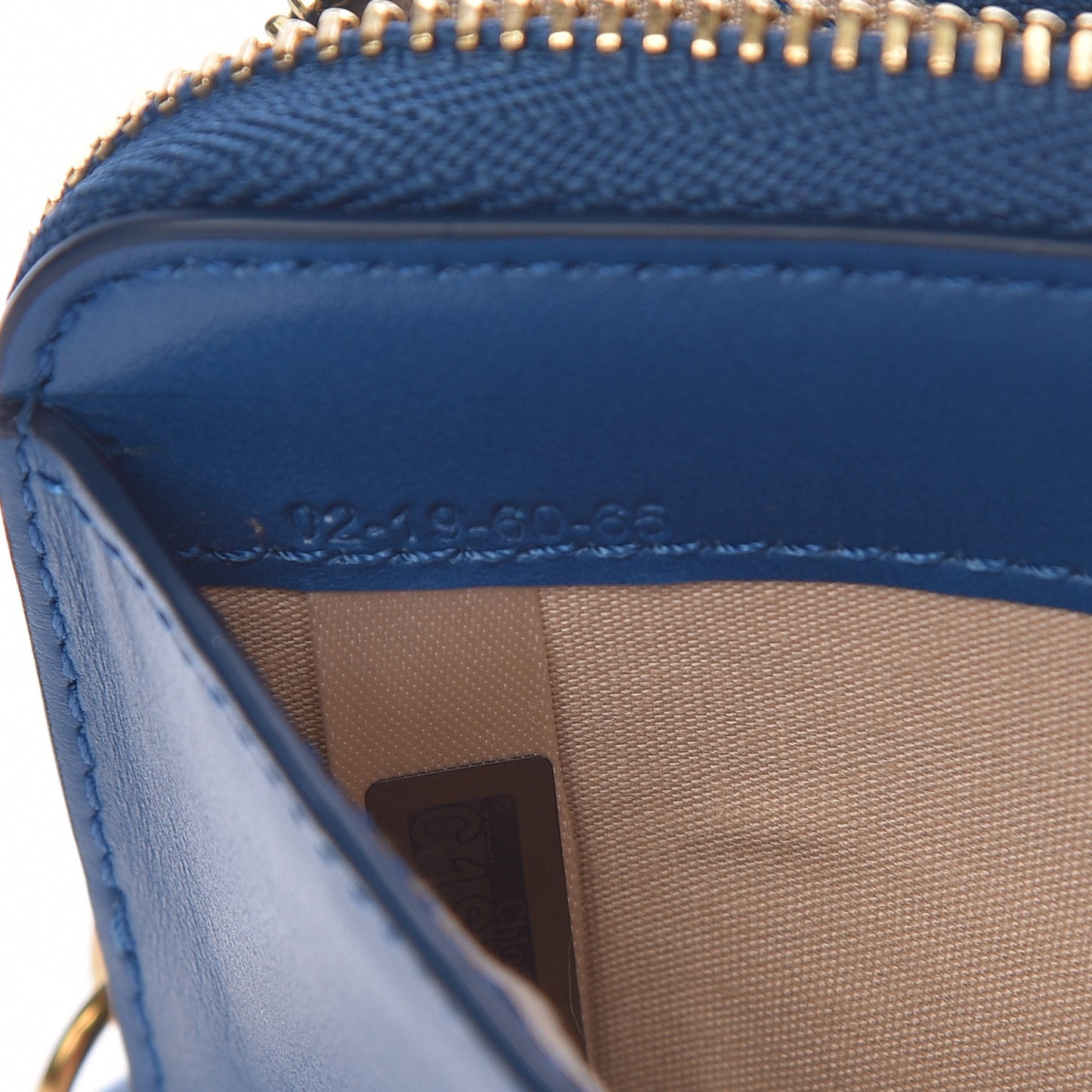 Calfskin C Small Purse Smoky Blue