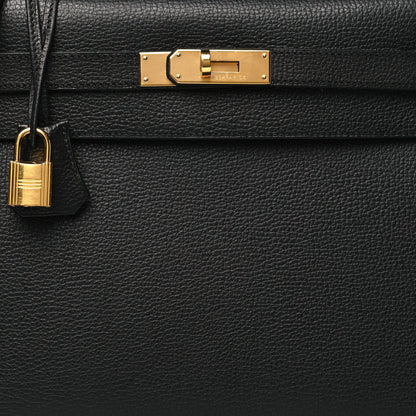 Hermes Vache Liegee Kelly Sellier 32 Black 8 of 12