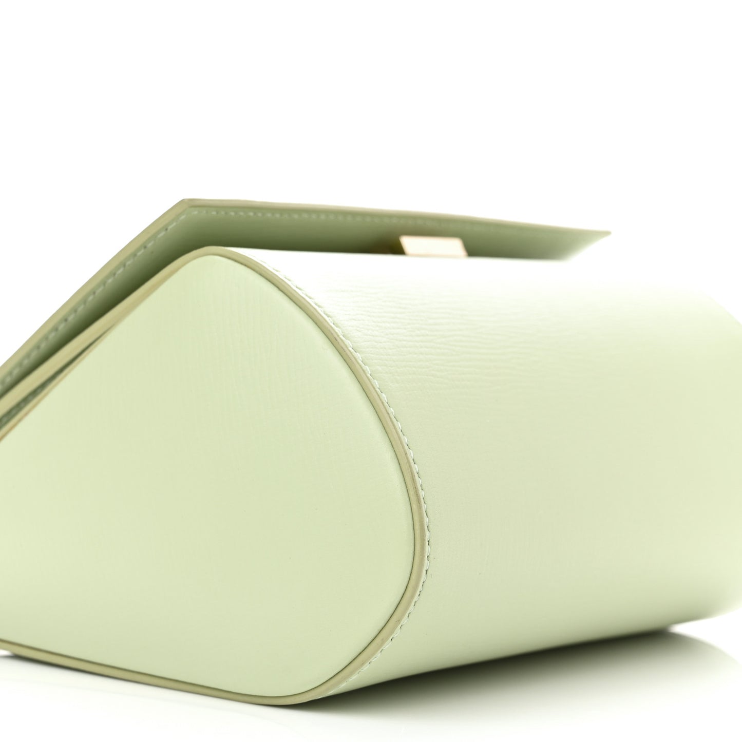 Textured Calfskin Mini Pandora Box Chain Crossbody Bag Aqua Green