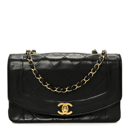 Chanel Lambskin Quilted Small Single Flap Black 1 of 13
