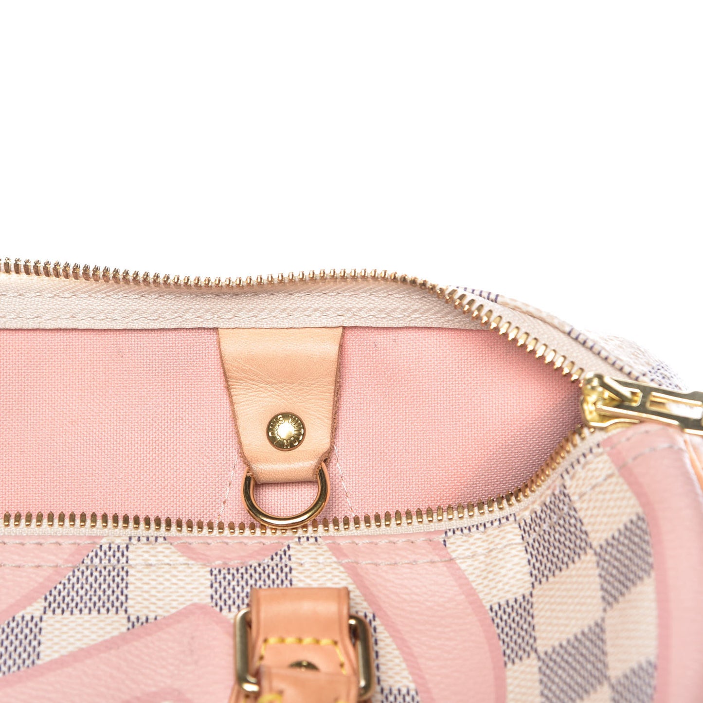 Damier Azur Tahitienne Speedy Bandouliere 30 Rose Ballerine