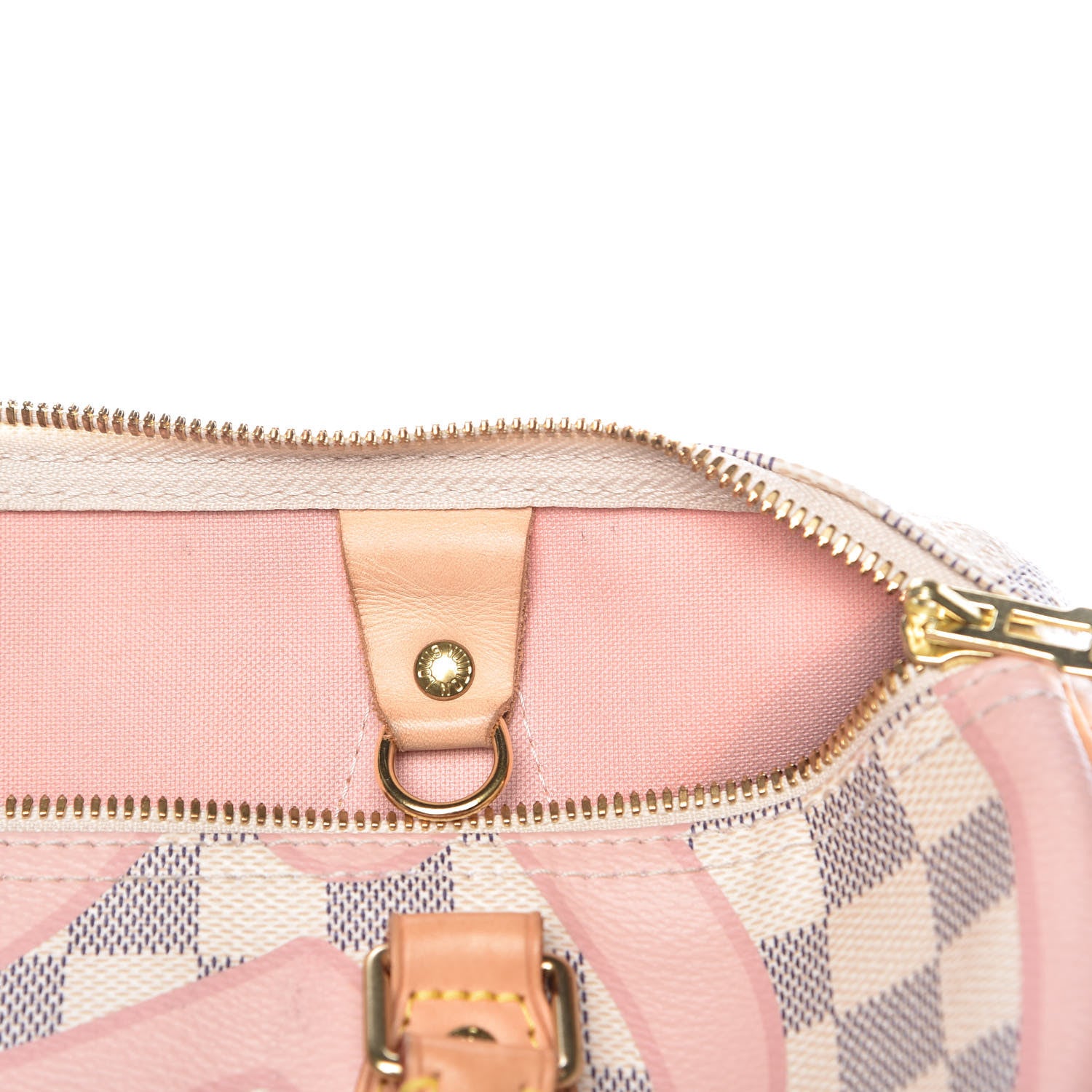Louis Vuitton Damier Azur Tahitienne Speedy Bandouliere 30 Rose Ballerine 13 of 26