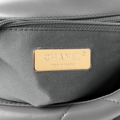 Chanel Lambskin Quilted Medium Chanel 19 Flap Dark Grey 6 of 10