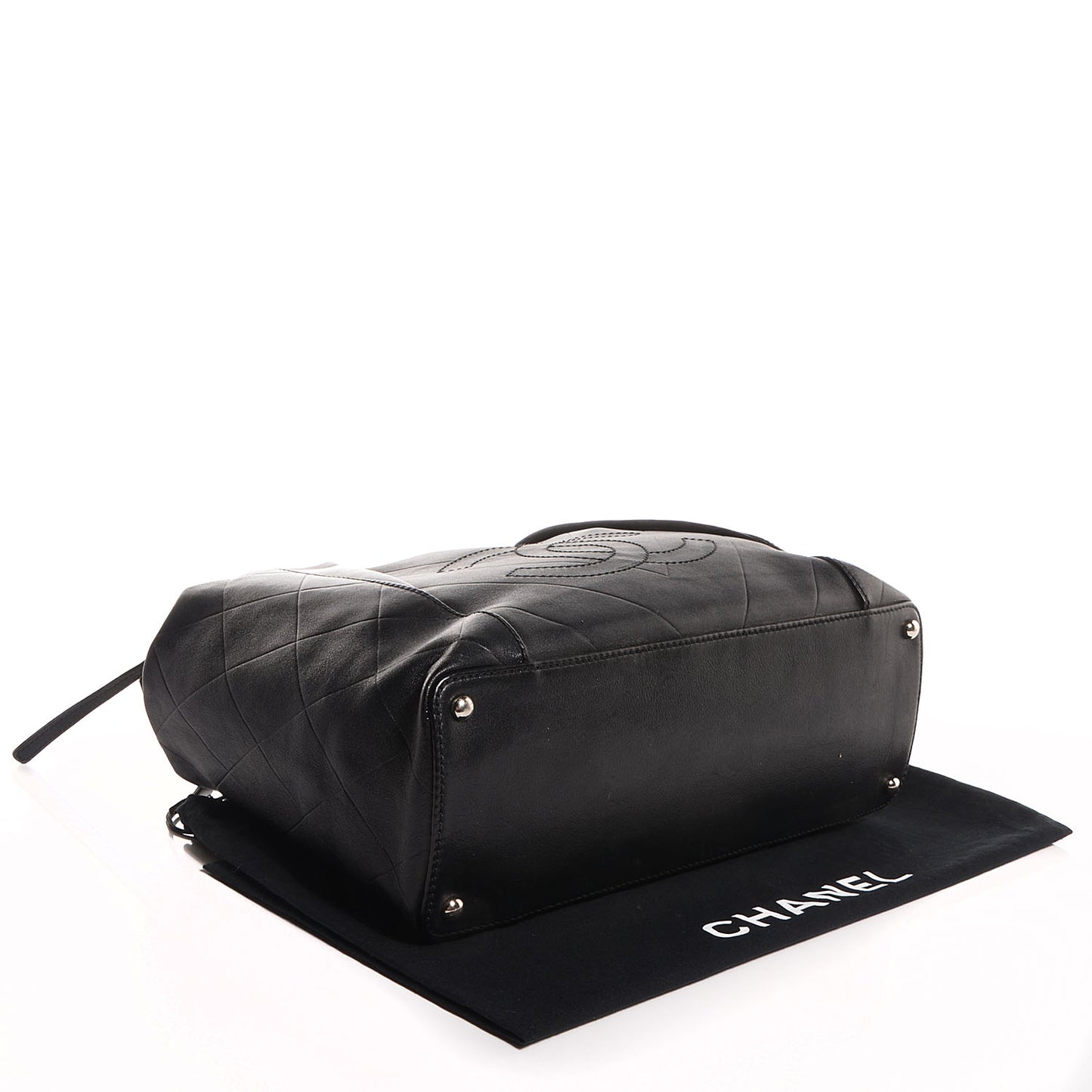 Calfskin CC Chevron All Day Long CC Bag Black