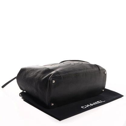 Chanel Calfskin CC Chevron All Day Long CC Bag Black 4 of 7