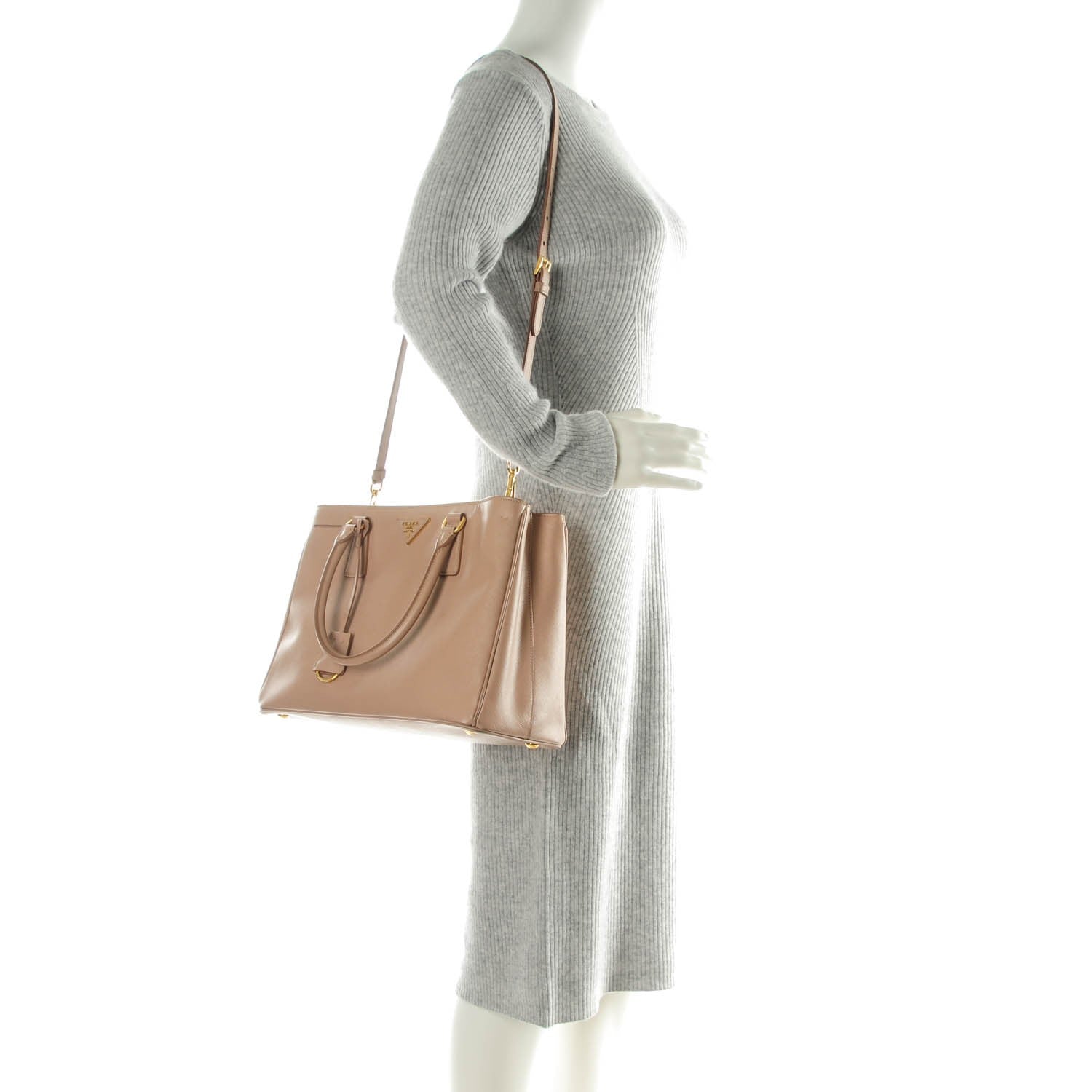 Prada Saffiano Lux Medium Tote Cammeo 2 of 10