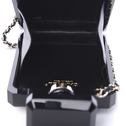 Chanel Plexiglass Perfume Bottle Clutch Black 4 of 11