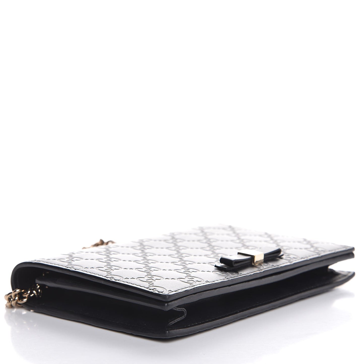 Guccissima Signature Bowy Chain Wallet Black