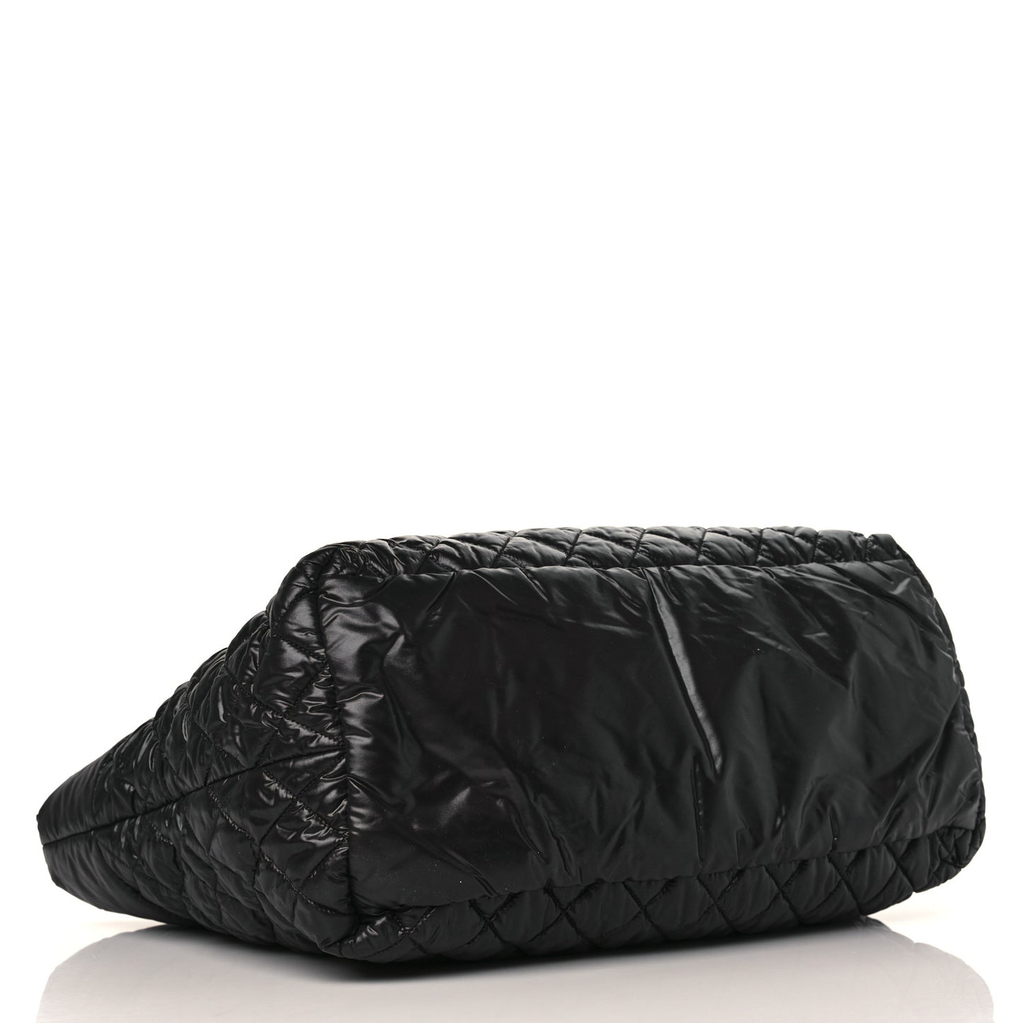 Nylon Quilted Large Coco Cocoon Tote Black