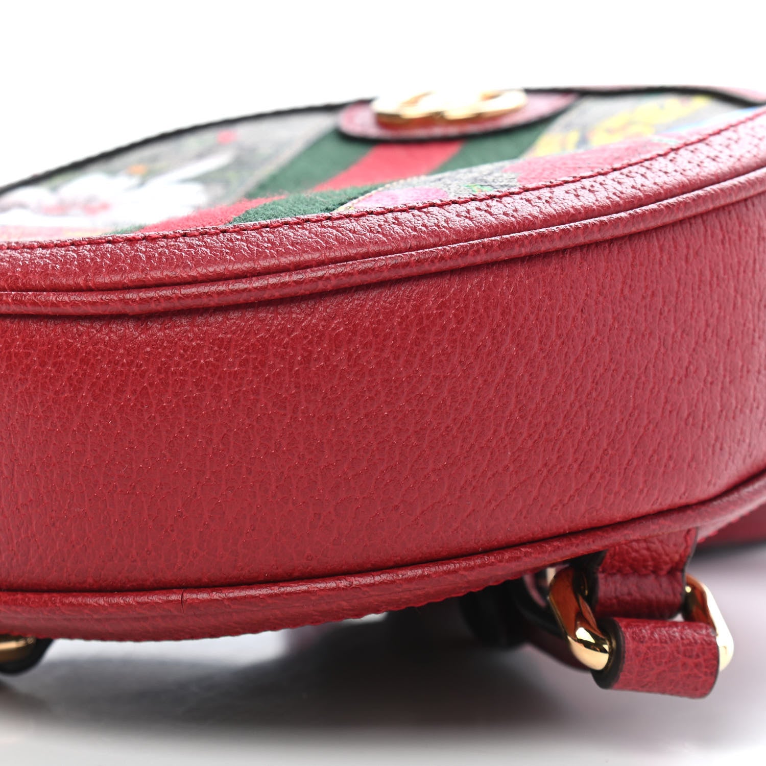 Gucci GG Supreme Monogram Web Flora Mini Ophidia Round Backpack Red 8 of 8
