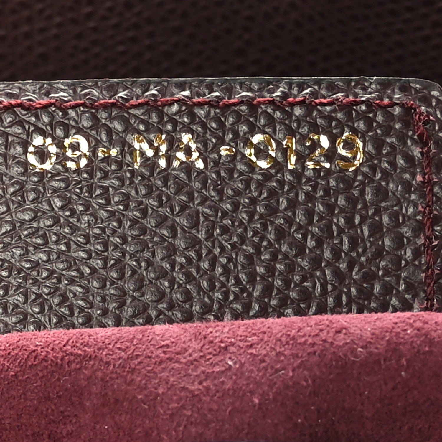 Christian Dior Grained Calfskin Saddle Bag Burgundy 7 of 9