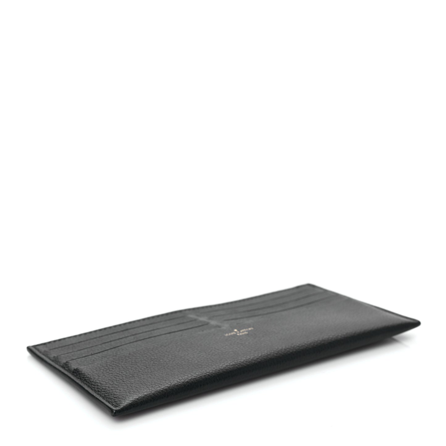 Calfskin Felicie Chain Wallet Card Holder Insert Black
