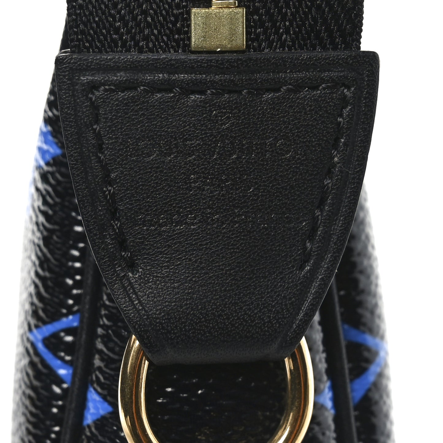 Colored Monogram Mini Pochette Accessories Blue Black
