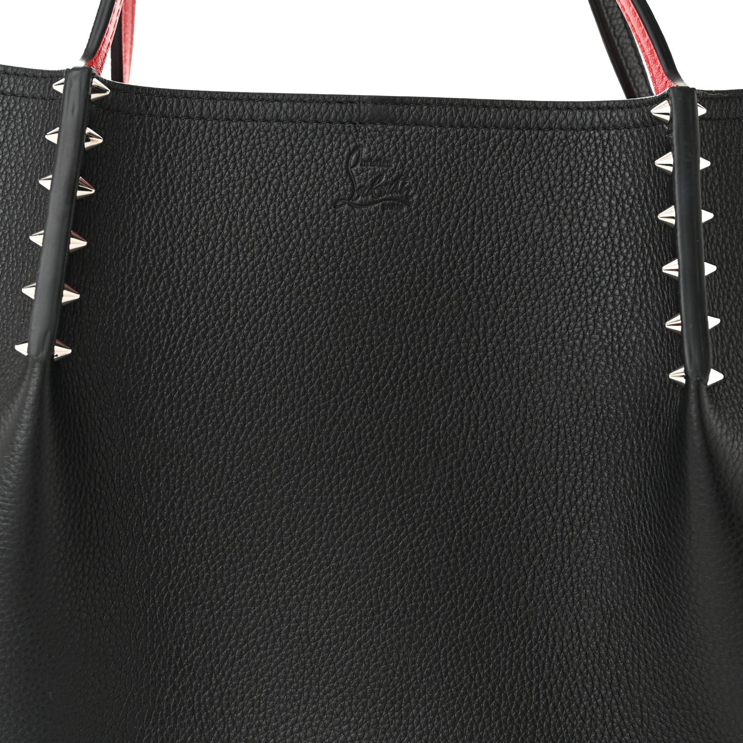 Calfskin Spiked Large Cabarock Shopper Tote Black