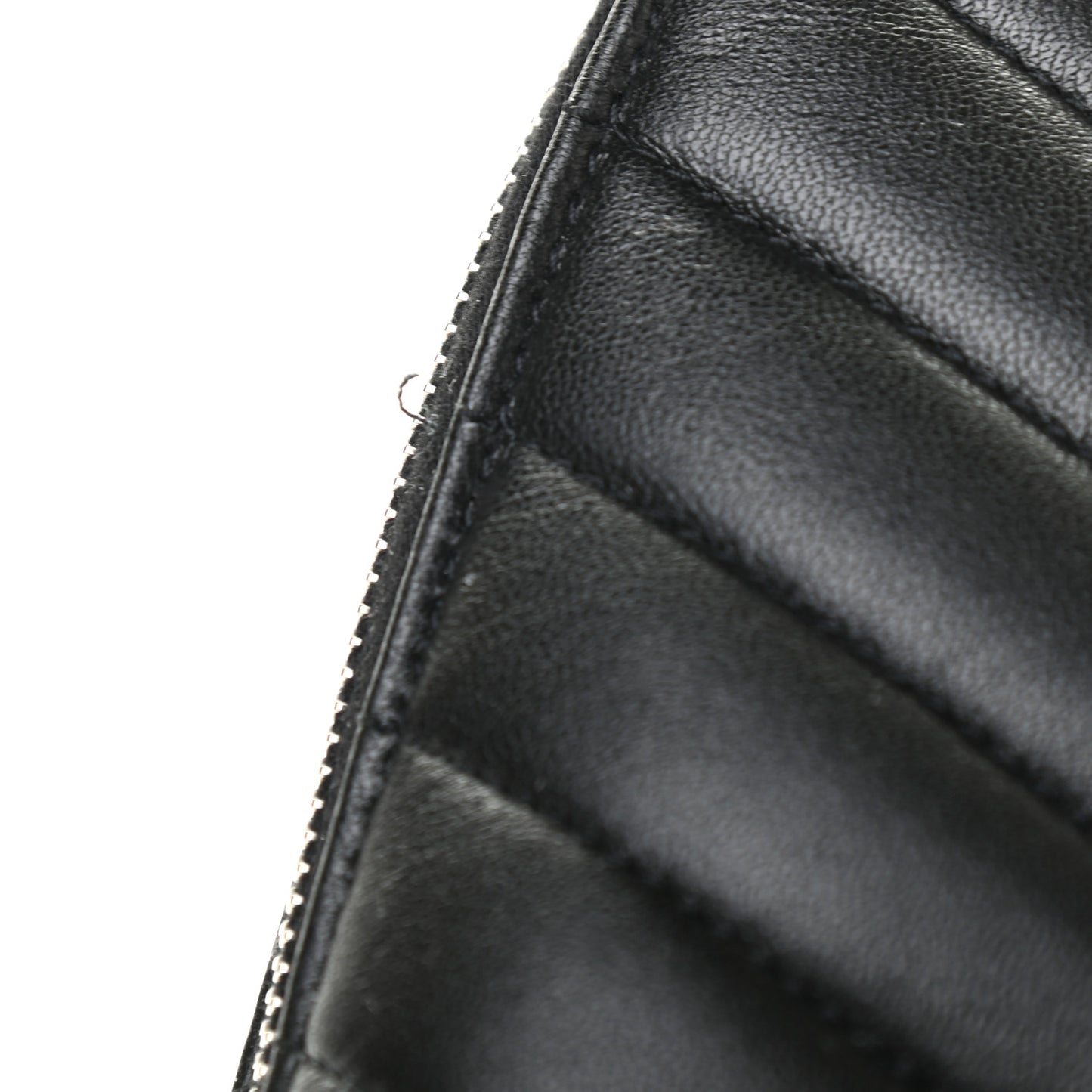 Lambskin Y Quilted Monogram Loulou Cosmetic Case Black