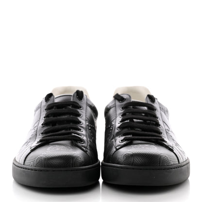 Gucci Calfskin GG Tennis Embossed Mens Ace Sneakers 10 Black 2 of 22