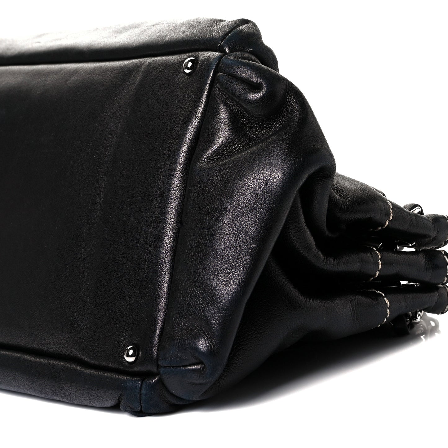 Lambskin Rock and Chic Shoulder Bag Black