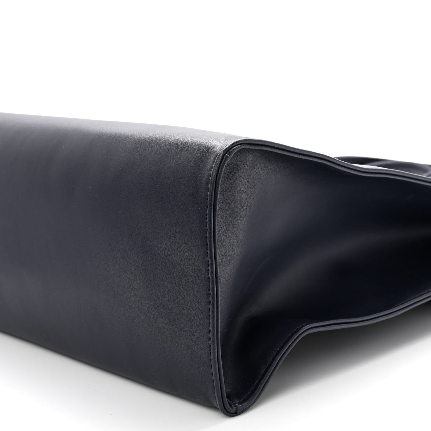 Vegan Leather Medium Shopping Bag Navy