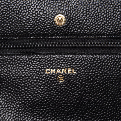 Chanel Caviar Quilted Wallet On Chain WOC Black 10 of 14