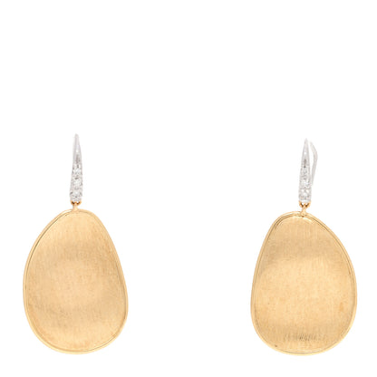 Marco Bicego 18K Yellow White Gold Diamond Lunaria Drop Earrings 1 of 5