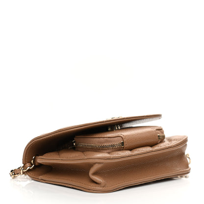 Chanel Caviar Quilted Small Business Affinity Flap Camel 4 of 12