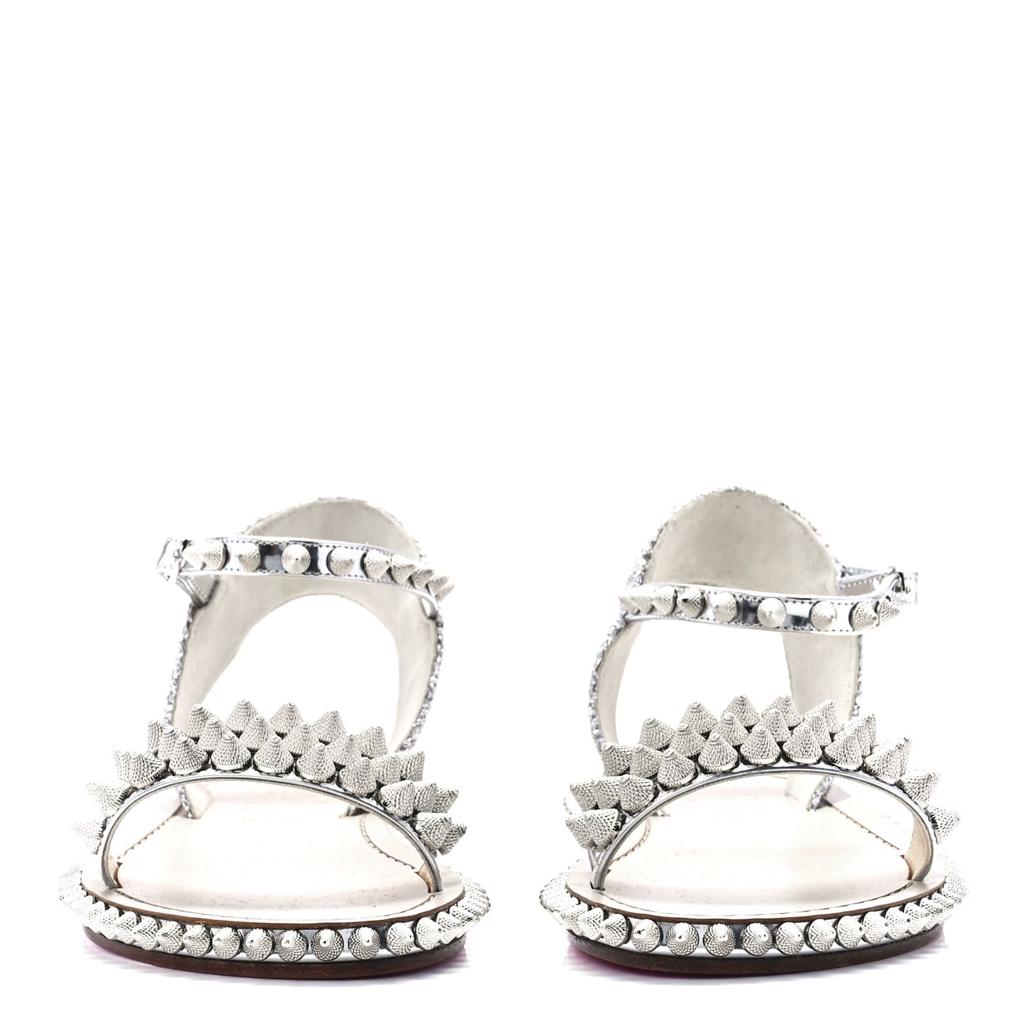 Specchio Cordorella Flat Sandals 35 Silver