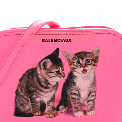 Balenciaga Calfskin Kittens Logo XS Everyday Camera Bag Acid Pink 8 of 13