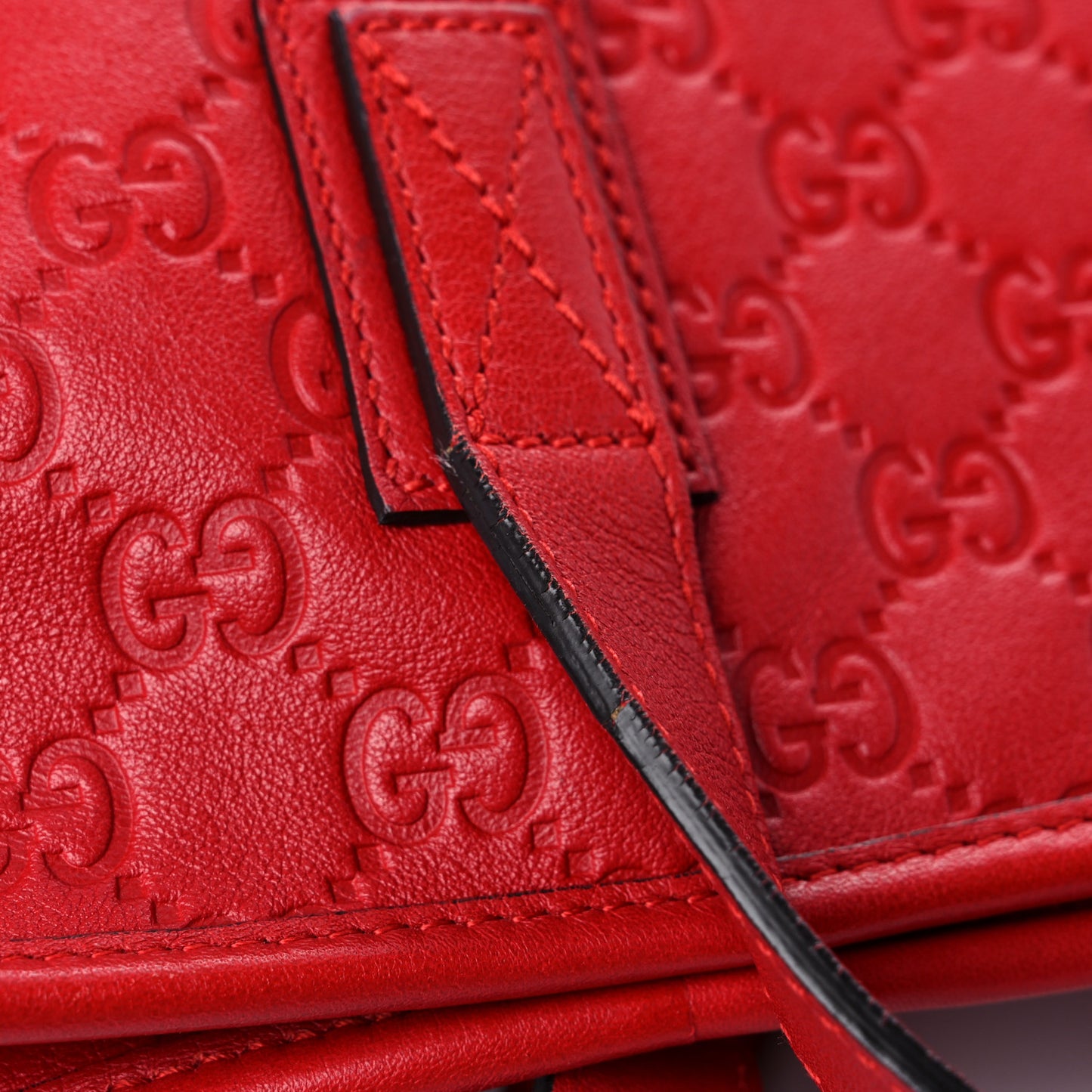 Guccissima Medium Zippered Shopping Tote Red