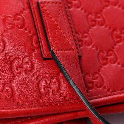 Gucci Guccissima Medium Zippered Shopping Tote Red 23 of 23