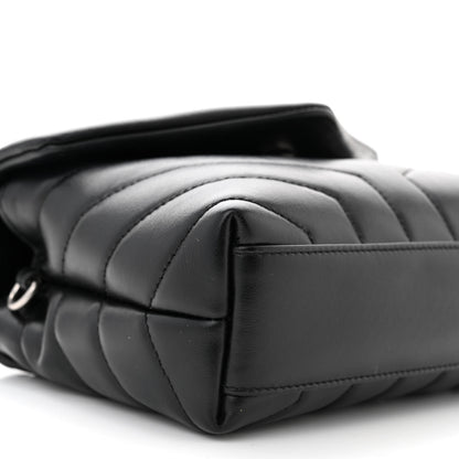 Saint Laurent Calfskin Y Quilted Monogram Toy Loulou Crossbody Bag Black 9 of 11