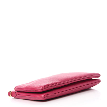 Miu Miu Goatskin Madras Double Zip Crossbody Bag Peonia 4 of 10